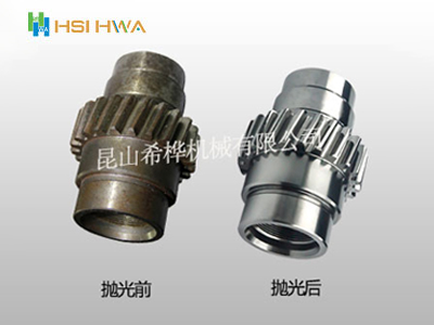 工件抛光前后
